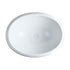 Hand Hammered Aluminum 17 inch Oval Drop In Bathroom Sink - White